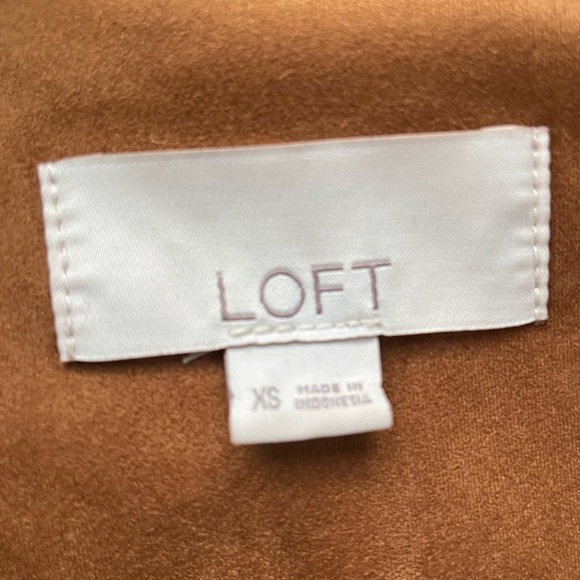 LOFT Suede Moto Jacket in Burnt Orange - Picture 4 of 6